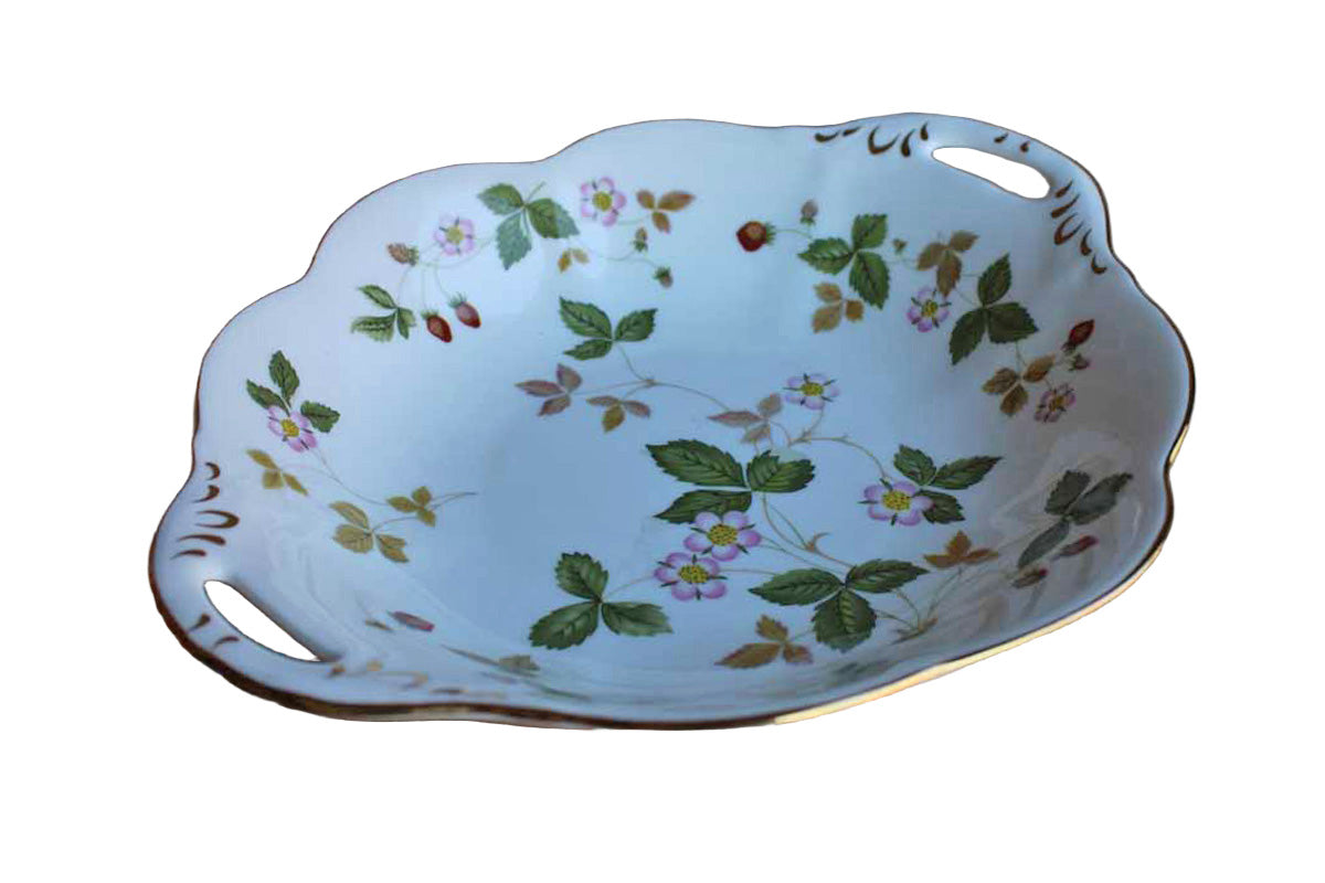 Wedgwood (England) Wild Strawberry Handled Dish – The Standing Rabbit