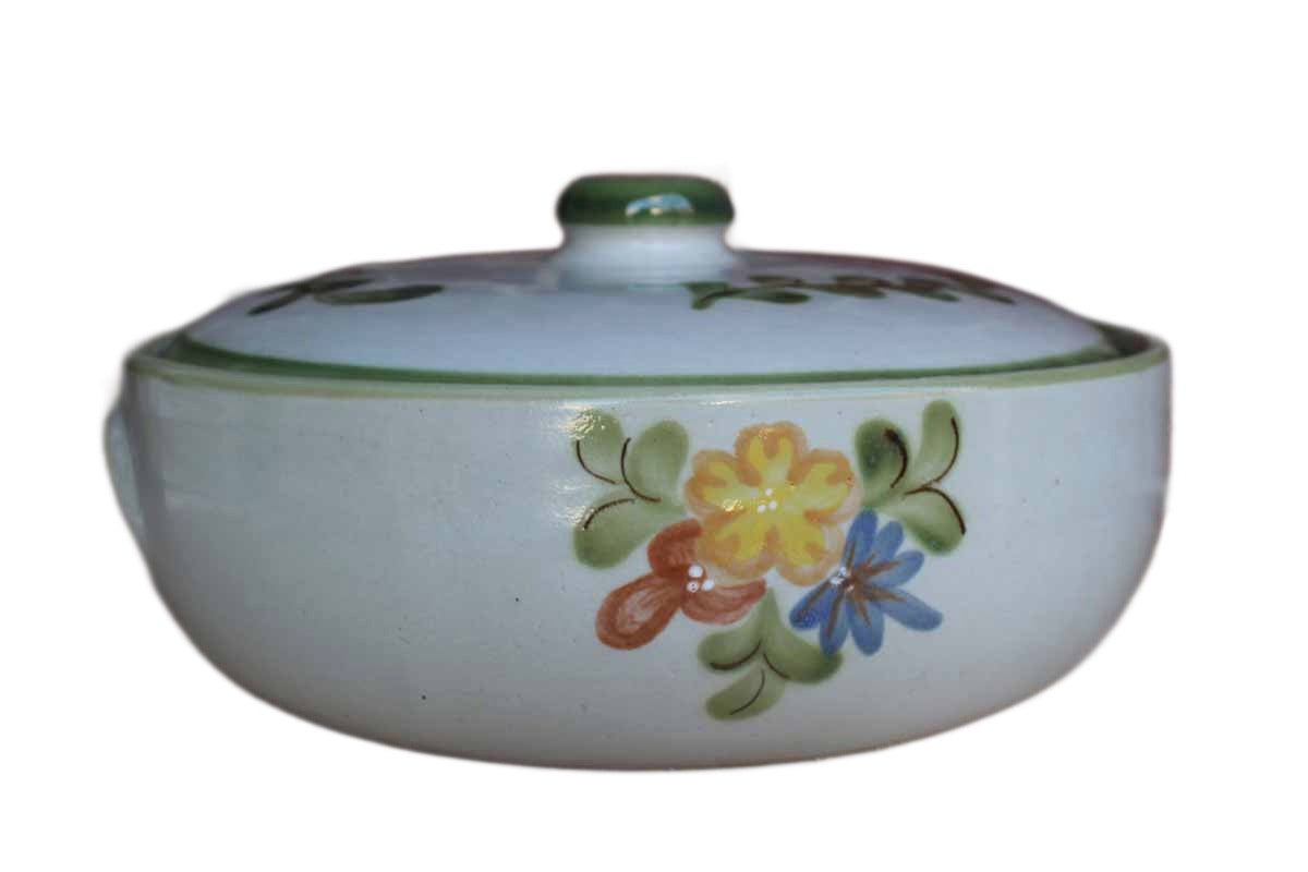 Lidded Round Ceramic Casserole Dish