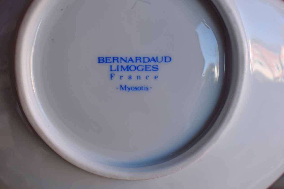 Bernardaud Limoges France Myosotis Porcelain Shell Shaped Dish