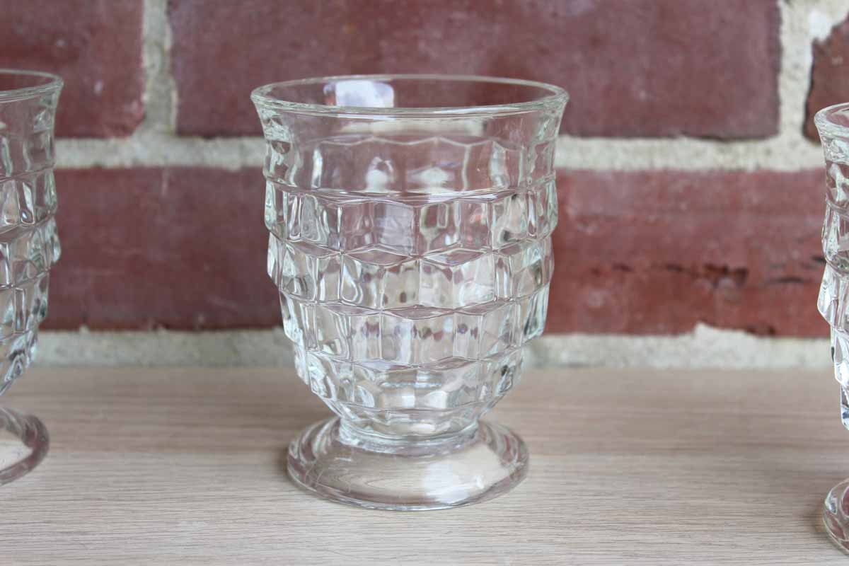 Vintage Fostoria American Glassware Juice Tumbler Glasses- Set of