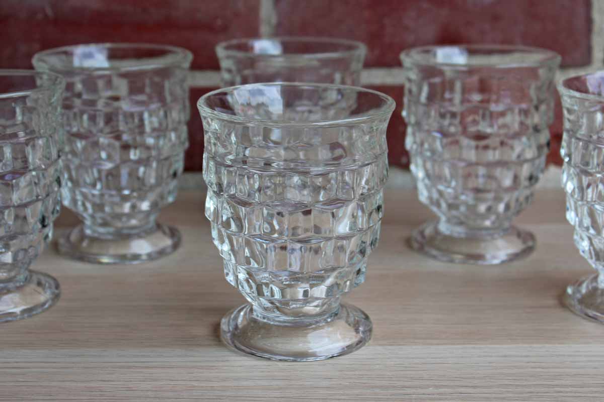 Vintage Fostoria American Glassware Juice Tumbler Glasses- Set of