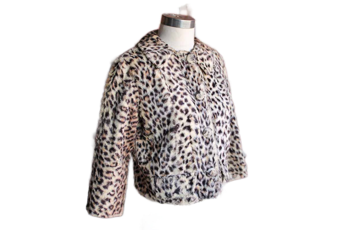 Cheetah cropped clearance jacket