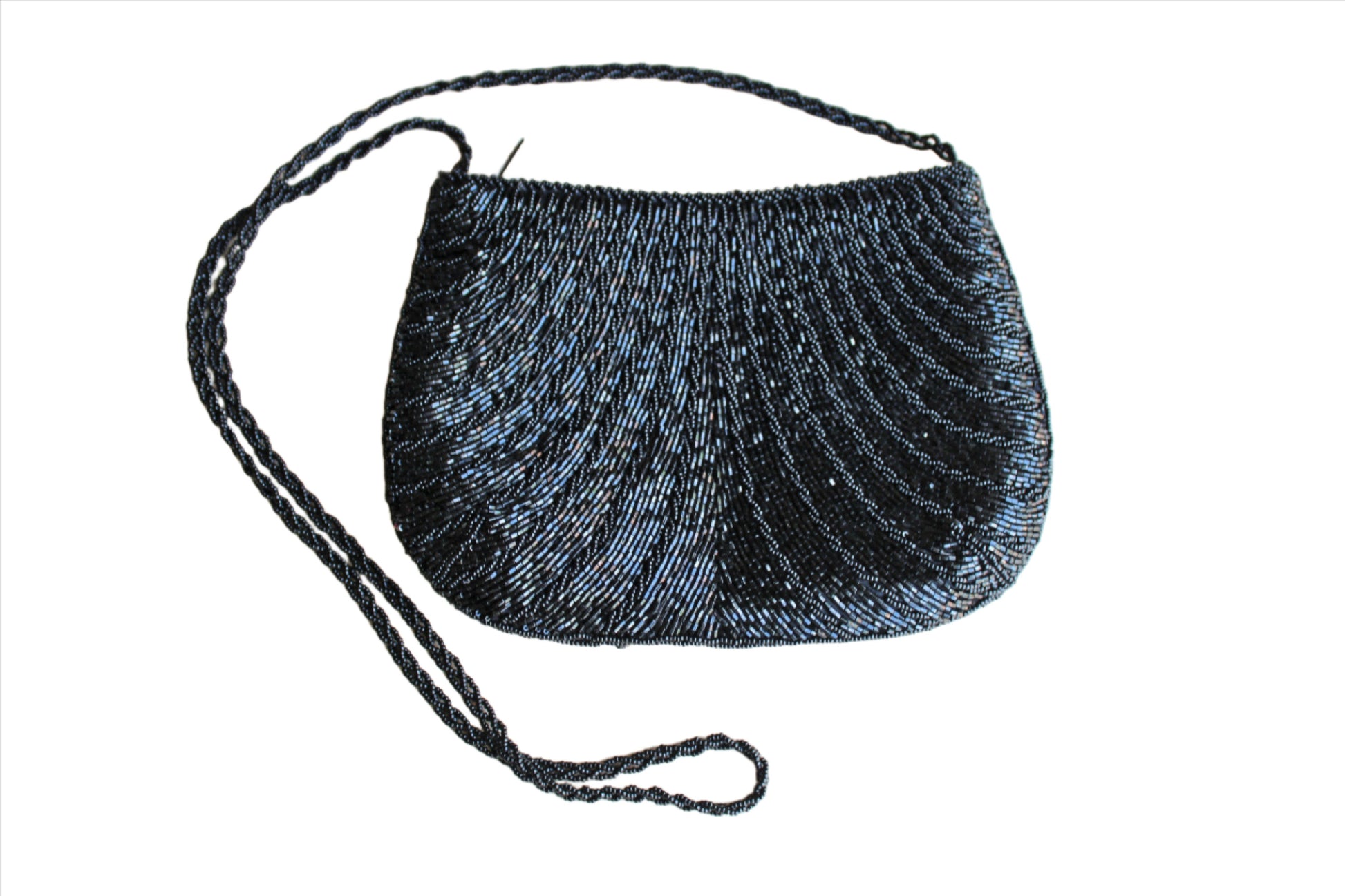 La Regale, Bags, La Regale Black Crochet And Beaded Evening Bag