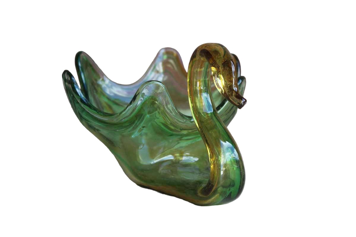 Handle Glass Bowl - Green - Amber - 4 Colors - ApolloBox