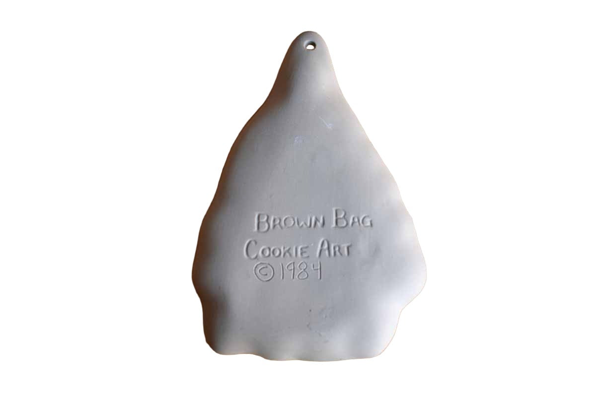 Vintage 1983 Brown Bag Cookie Art Big Bunny Stoneware Cookie Mold